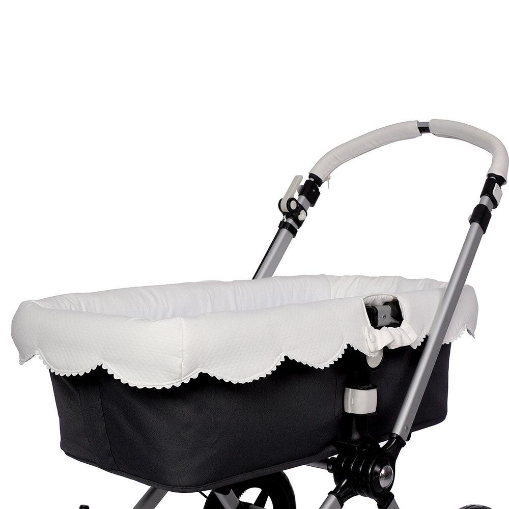 Cubre Capazo Bugaboo Blanco Ondas Bebiti Nanetes - Nanetes #